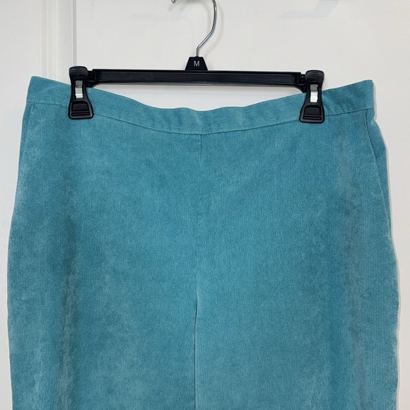 Alfred Dunner Teal and Navy 2 pair pull on corduroy Pants slacks trousers 16P - Picture 5 of 14